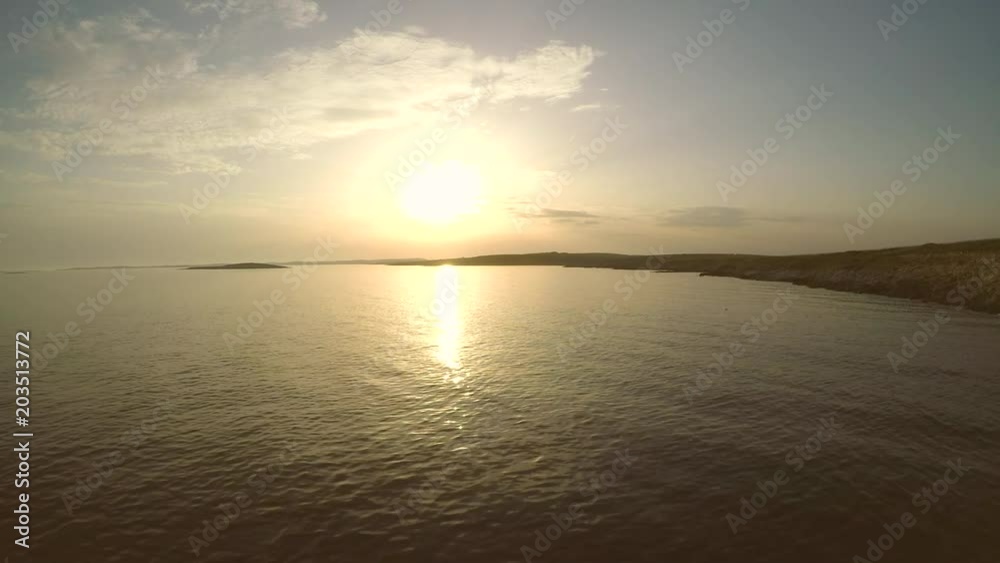 Mediterranean coast line at sunset Mediterranean coast line at sunset