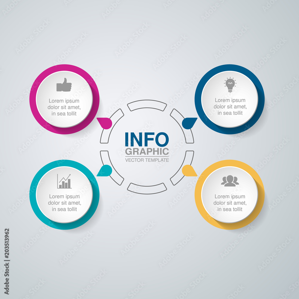 Vector infographic template for diagram, graph, presentation, chart, business concept with 4 options. Vector infographic template for diagram, graph, presentation, chart, business concept with 4 options.