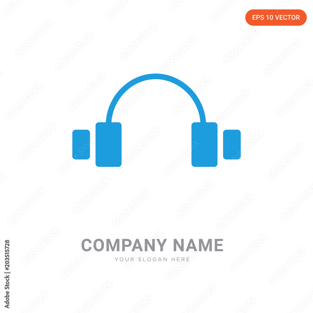 Headphones company logo design