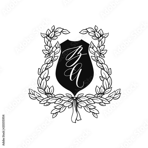 Fototapeta Naklejka Na Ścianę i Meble -  Wreath of wedding stationery