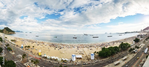 Panorama of Copacabana, Rio de Janeiro, Brazil.