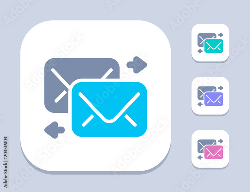 Mail Exchange - LED Duo Icons. A professional, pixel-perfect icon.