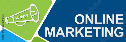 Online Marketing Green Blue Rounded Horizontal 