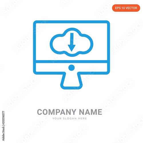 Monitor company logo design