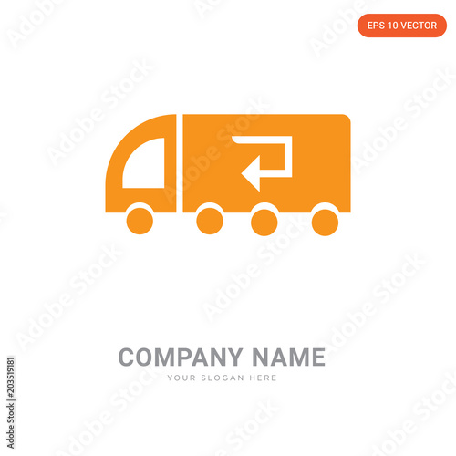 Recycling truck company logo design