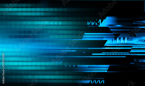 binary circuit board future technology, blue cyber security concept background, abstract hi speed digital internet.motion move blur. pixel 