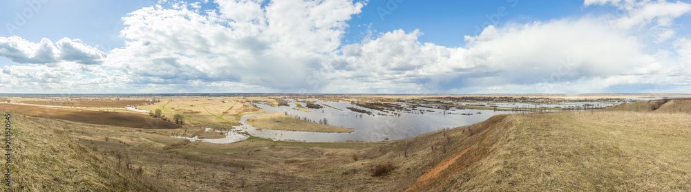 The flood meadows of the Oka river