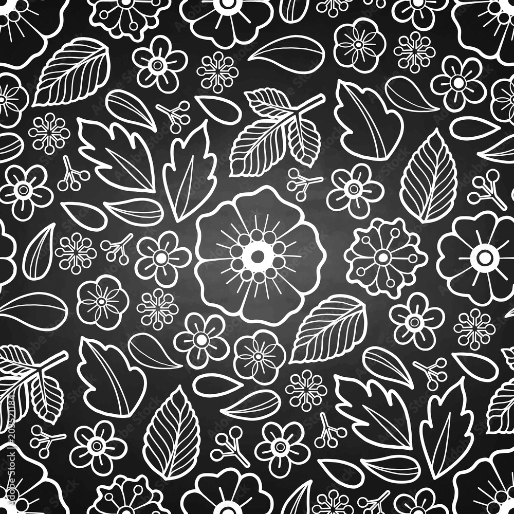Graphic floral pattern