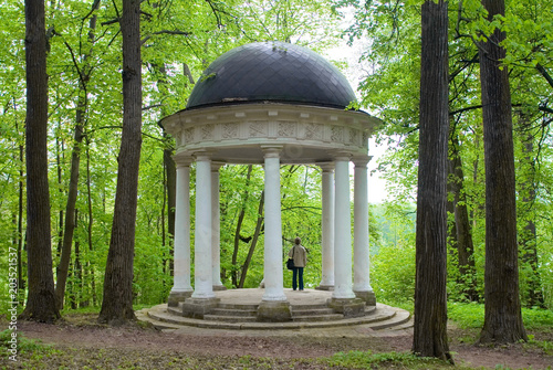 Pavilion in old park. Volkonskiy Estate. Sukhanovo, Russia photo