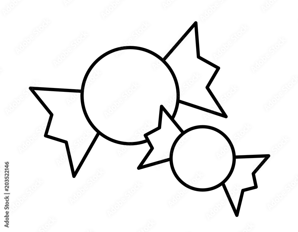 あめ玉2 線画 大小 Stock イラスト Adobe Stock