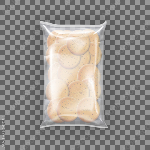 Transparent Plastic Snack Cookie Pack