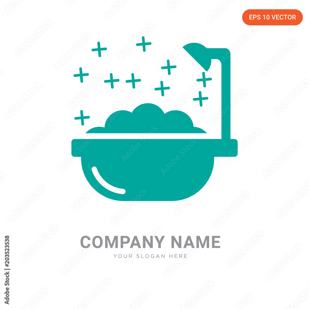 Fototapeta premium Bathtub company logo design