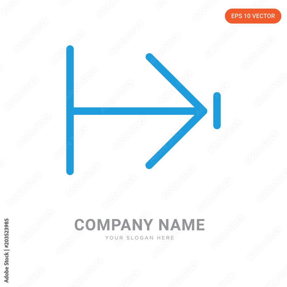 Right arrow company logo design Right arrow company logo design