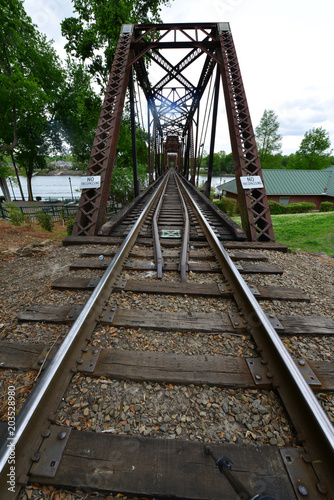 A Rail road girder bridge in Augusta, Georgia. 
