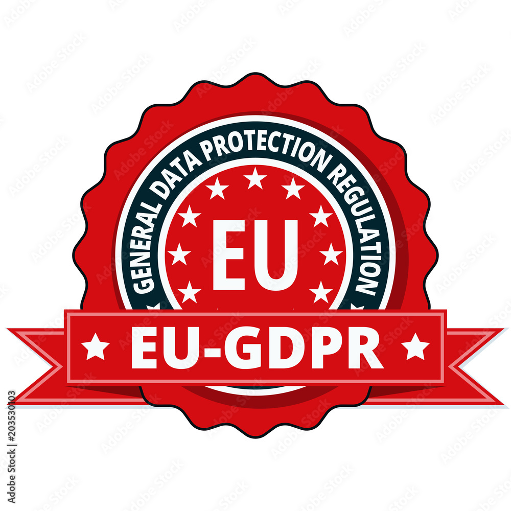 Obraz premium EU GDPR label illustration