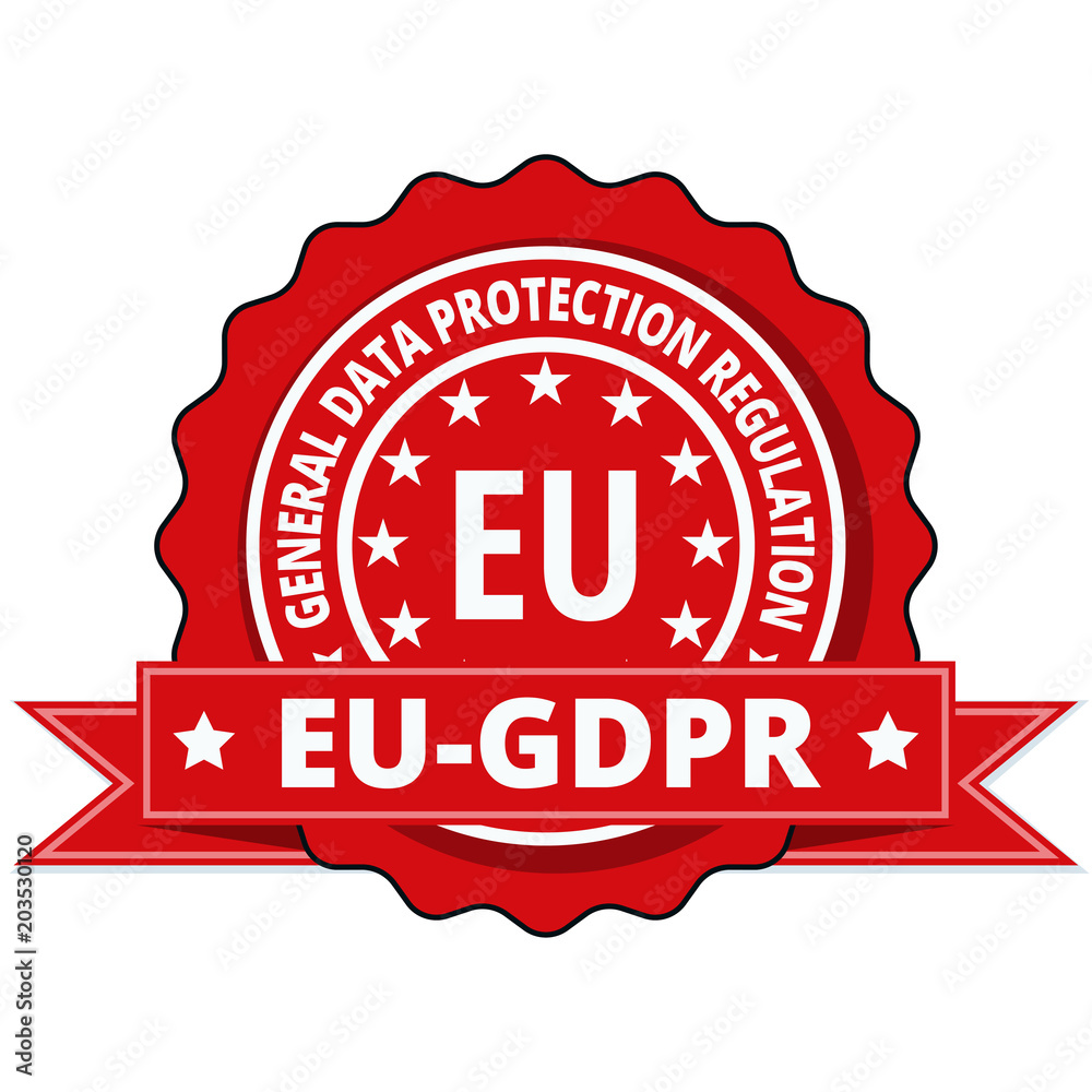 Obraz premium EU GDPR label illustration