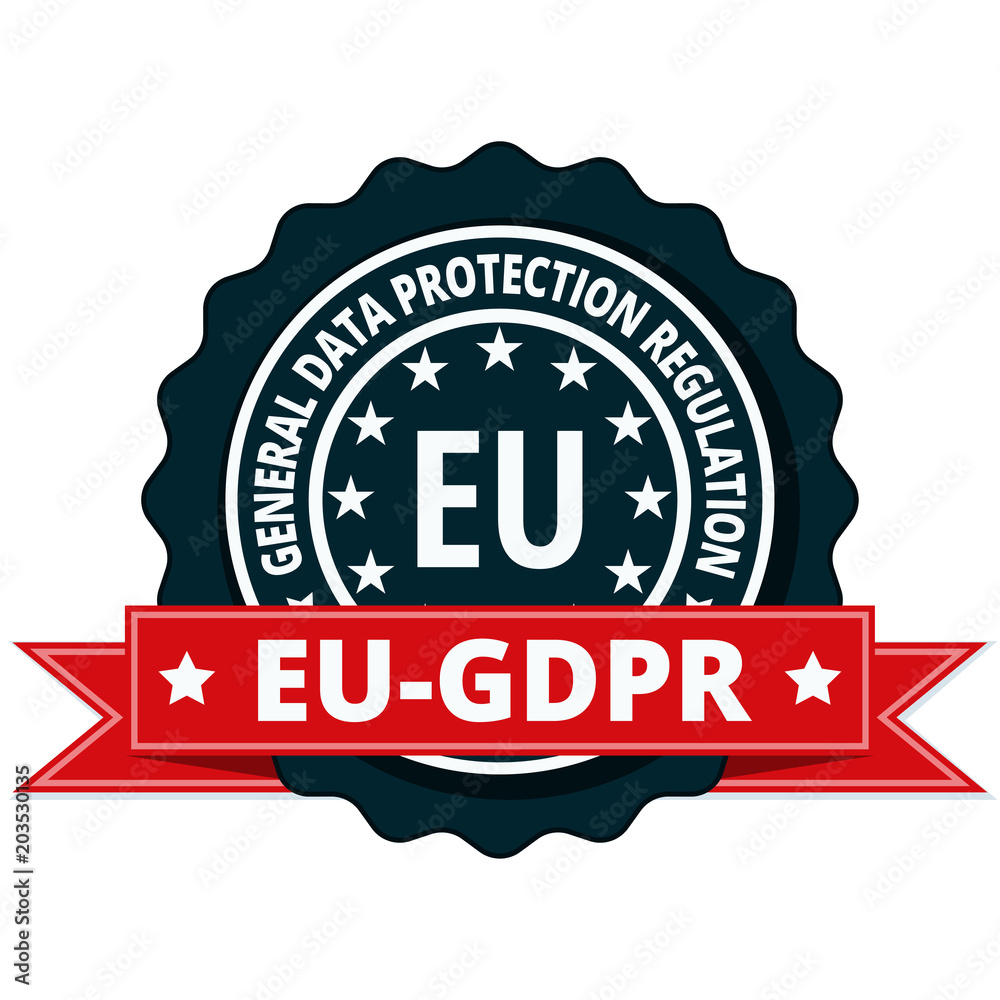 EU GDPR label illustration EU GDPR label illustration