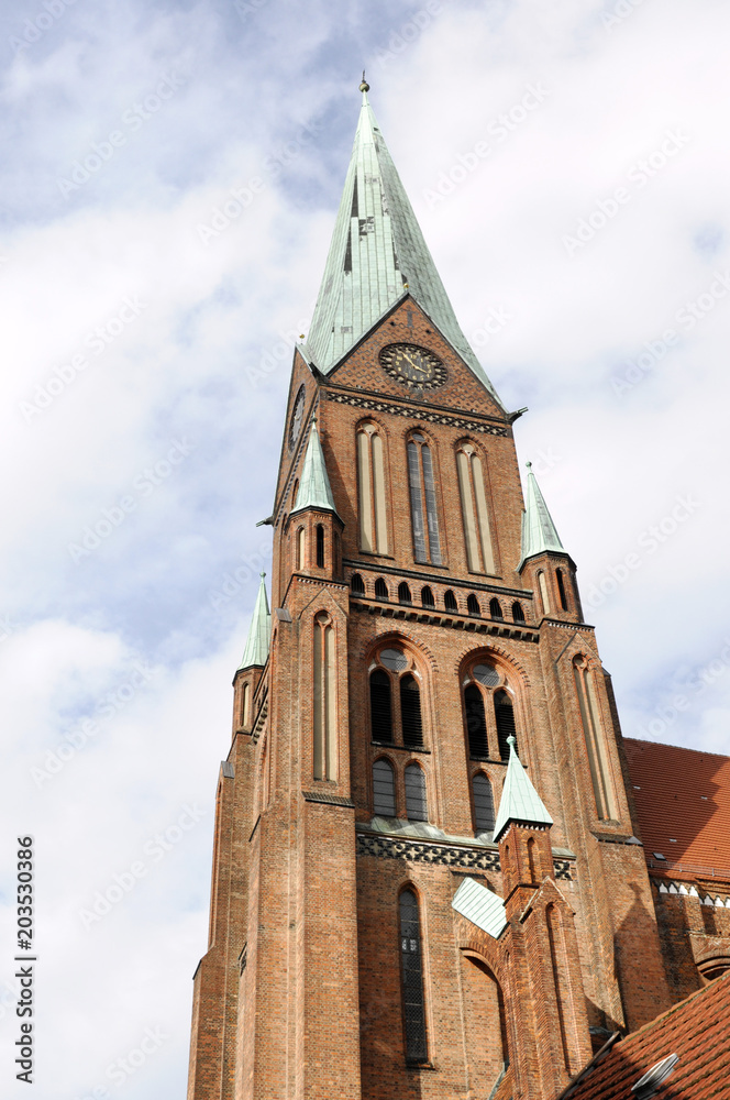 Schweriner Dom St. Maria und St. Johannes, erbaut ab 1172, Schwerin, Mecklenburg-Vorpommern, Deutschland, Europa