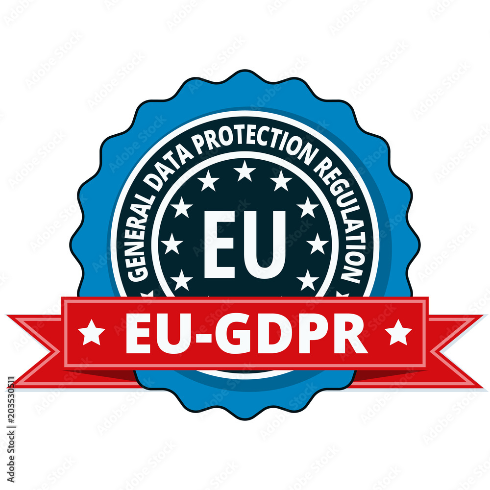 EU GDPR label illustration EU GDPR label illustration