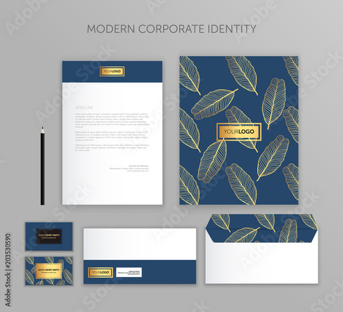 Corporate identity business set. Modern stationery template design. Documentation for business.
