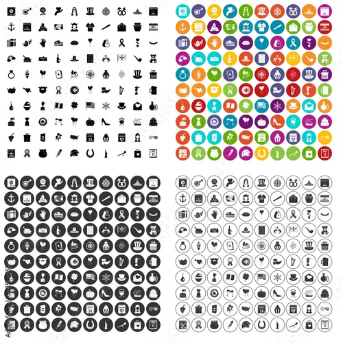 100 calendar icons set vector in 4 variant for any web design isolated on white