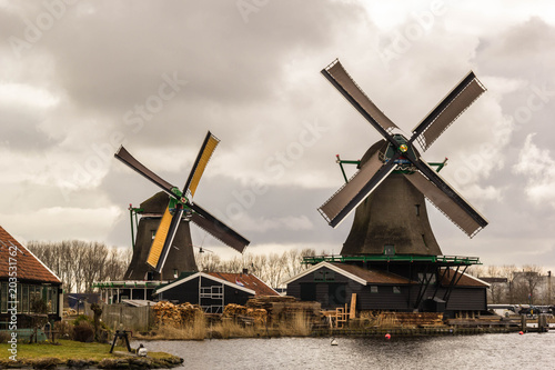 Fototapeta Naklejka Na Ścianę i Meble -  Windmill of Zaanse Schans