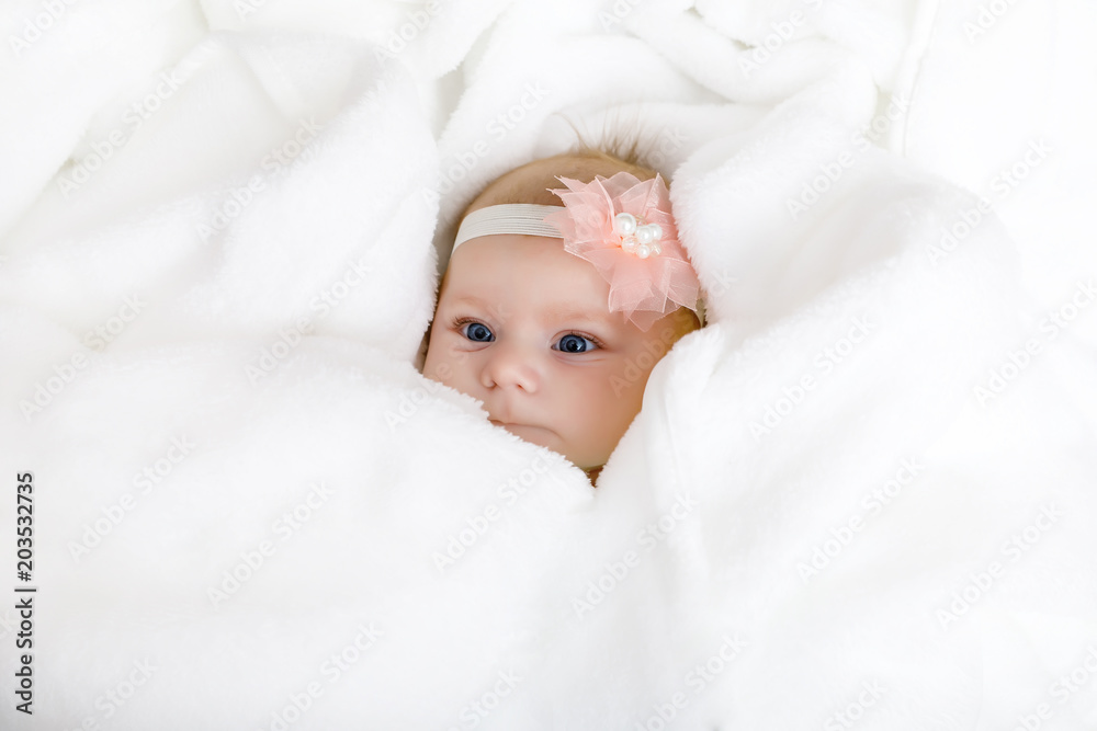 Portrait of cute adorable newborn baby child Portrait of cute adorable newborn baby child