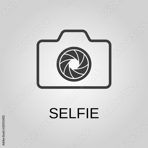 Selfie icon. Selfie symbol. Flat design. Stock - Vector illustration