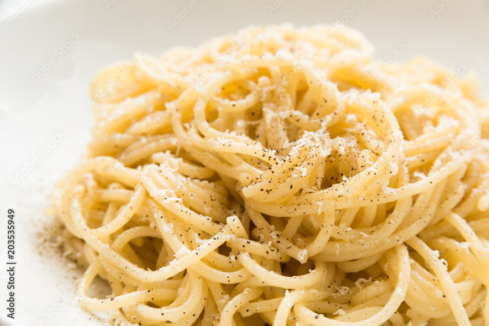 Spaghetti Cacio e Pepe, Pasta Italiana Spaghetti Cacio e Pepe, Pasta Italiana