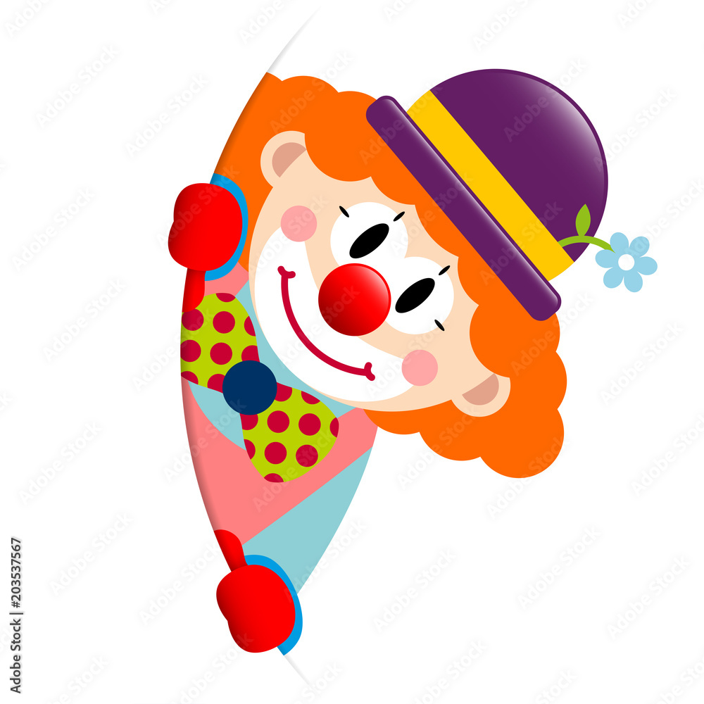 Clown Round Banner