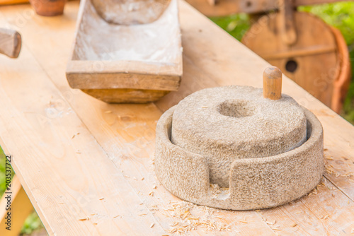Old Hand millstone for grain
