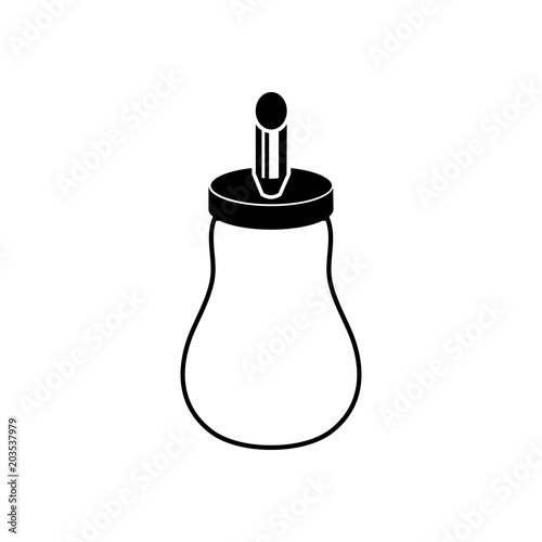Single portion sugar bowl vector icon, outline and filled vector sign, linear and full pictogram isolated on white. Symbol, logo illustration