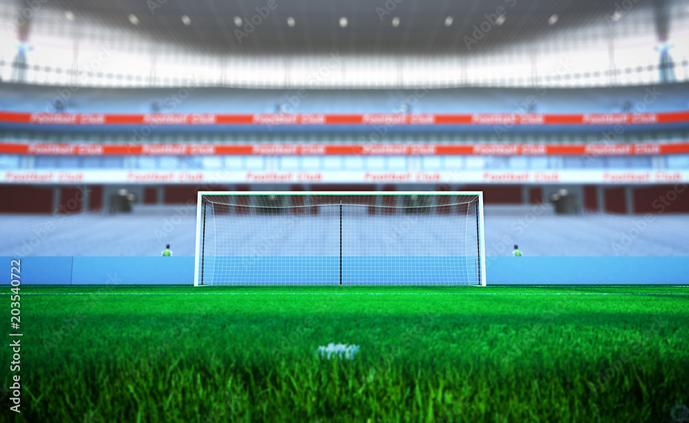 Obraz premium footboll stadium 3d rendering the imaginary soccer arena