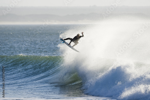 Photography A surfer takes to the air during a free surf