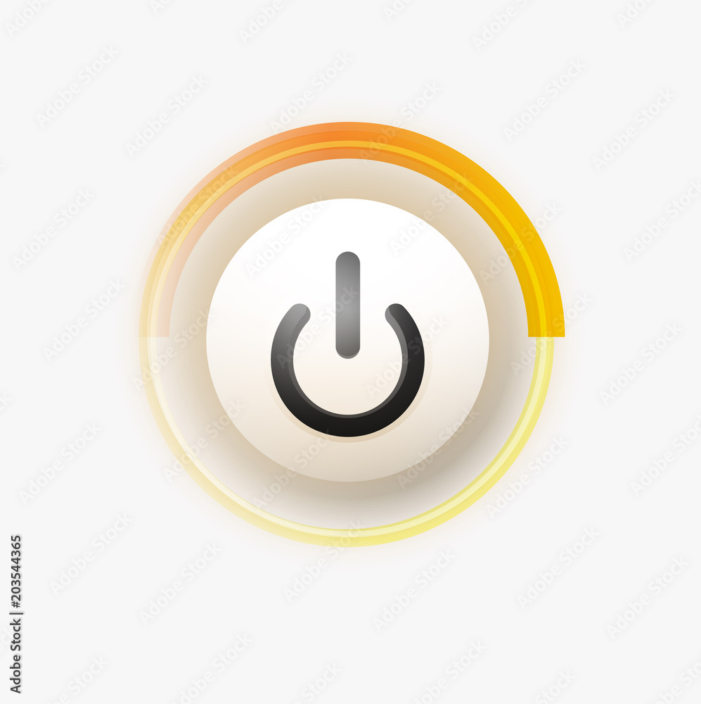 Power button technology logo, digital art techno concept, on off icon Power button technology logo, digital art techno concept, on off icon
