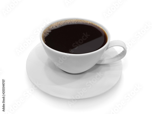 Cup of coffee isolated on white background