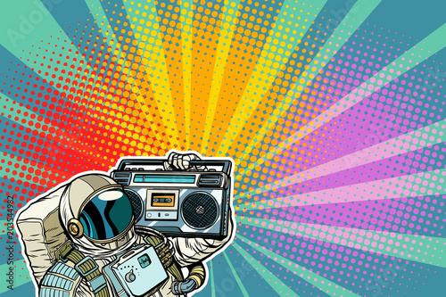 astronaut with Boombox, audio and music