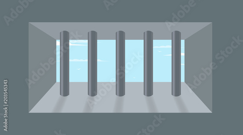 prison wall with window