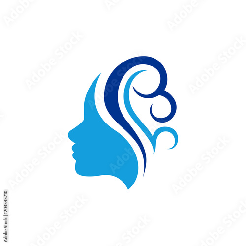 beauty logo vector template. woman silhouette vector icon illustration © DISTROLOGO