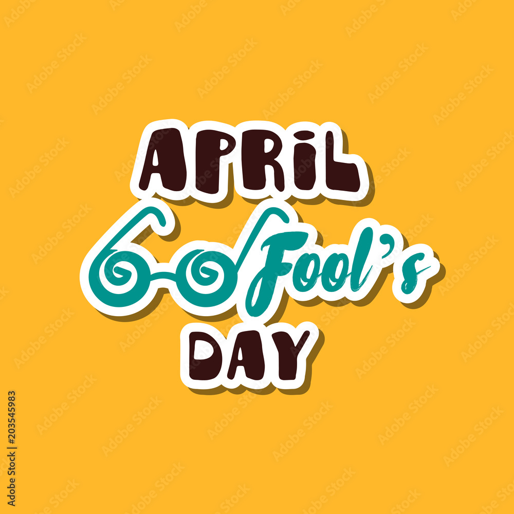 April Fools Day Funny Glasses Stock Vector | Adobe Stock