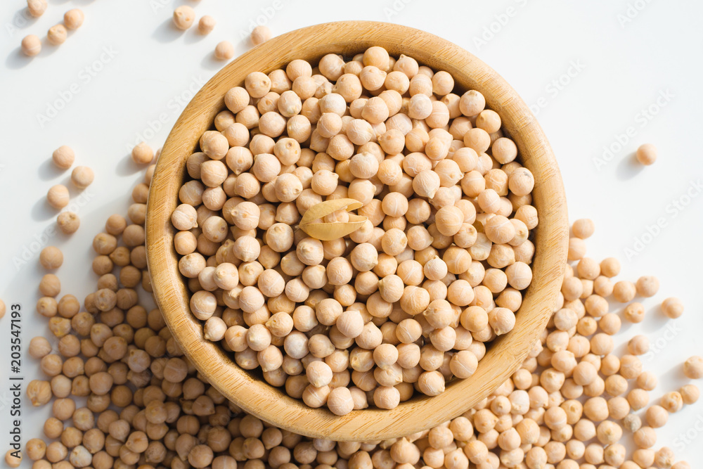 dry raw chickpeas in a bowl dry raw chickpeas in a bowl