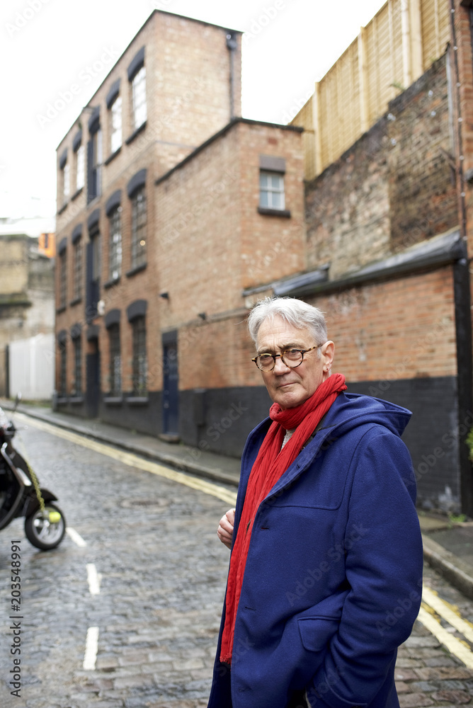Portrait of a senior male in an urban street Portrait of a senior male in an urban street
