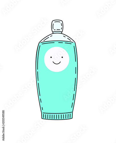 Toothpaste cartoon doodle illustration