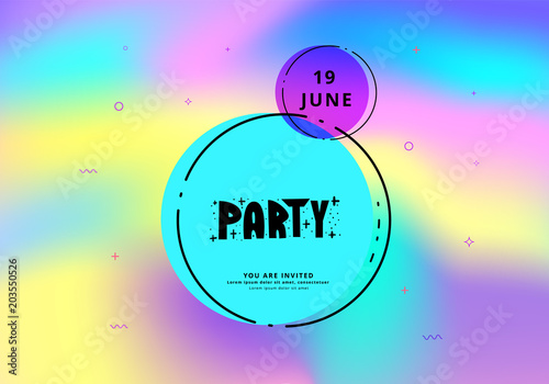 Party flyer. Vector illustration.
