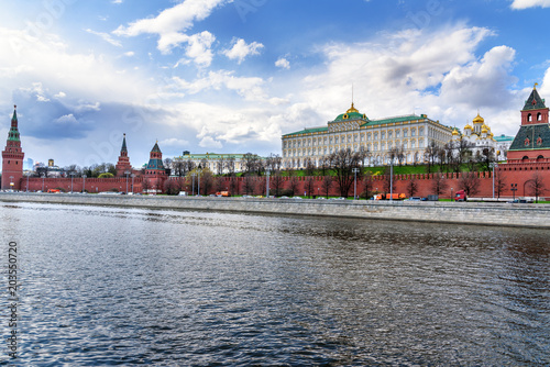 View on Moscow Kremlin and Kremlin Embankment in Moscow. Russia © Elena Odareeva