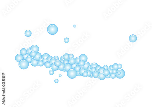 Cartoon foam, bubble isolated on white background