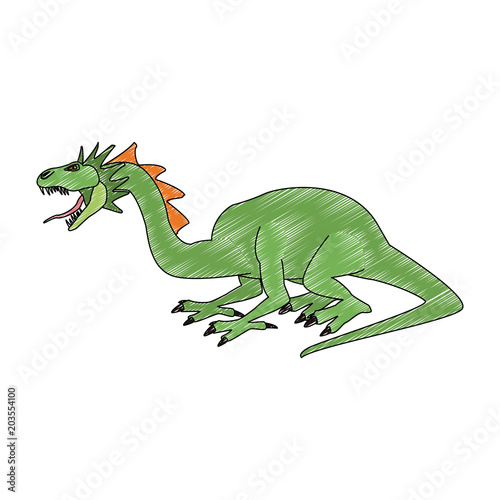 dragon fantastic creature cartoon vector illustration graphic design