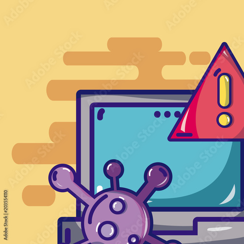 Virus and cybercrime concept