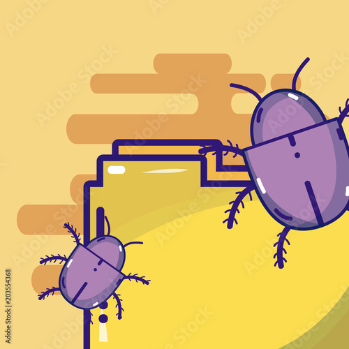 Virus and cybercrime concept
