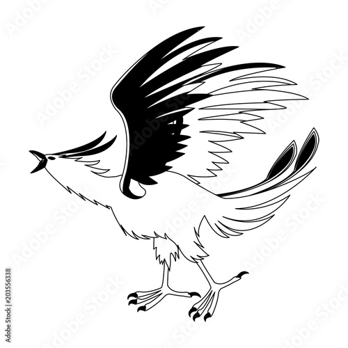 Fenix fantastic creature cartoon vector illustration graphic design